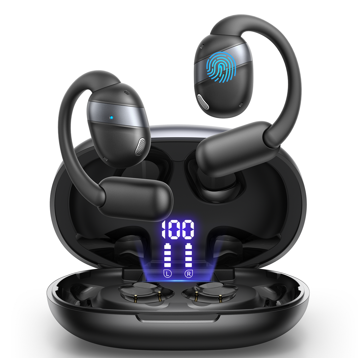 JR-OE4 Open-Ear True Wireless Earbuds-Black