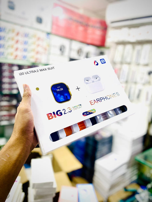 i20 2 Max Suit SmartWatch - HD Display, Bluetooth Water Resistant